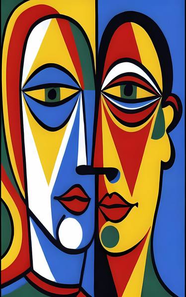 Couple harmony in abstract intimacy and geometric ties, Original thumb