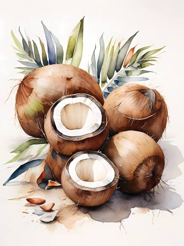 Island delight: Vibrant coconuts kitchen, kitchen wall art, thumb