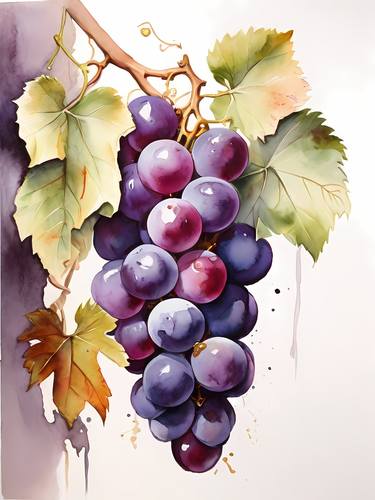 Vineyard Charm: Grapes, Fruits dining room wall art, thumb