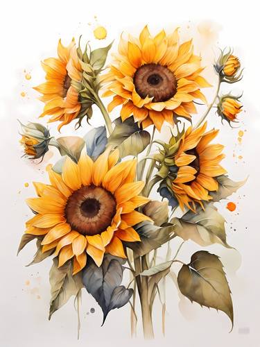 Sunflower symphony: Dining room and kitchen wall art thumb