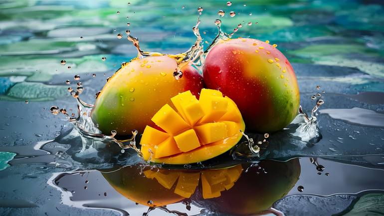 Mango splash Digital by Jafeth Moiane | Saatchi Art