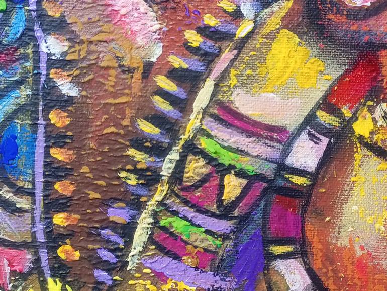 Original Figurative People Painting by Jafeth Moiane