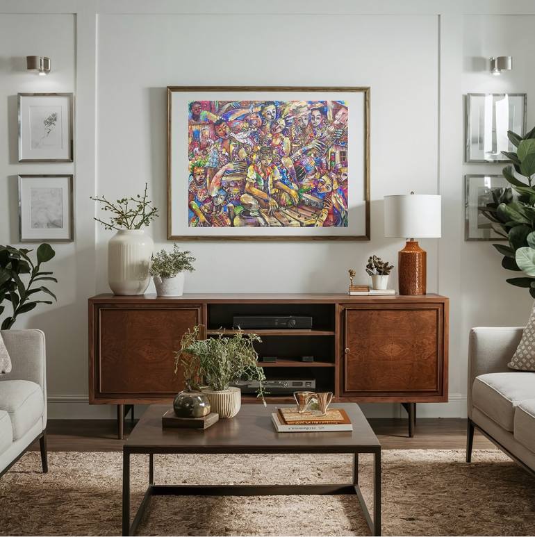 Original Figurative People Painting by Jafeth Moiane