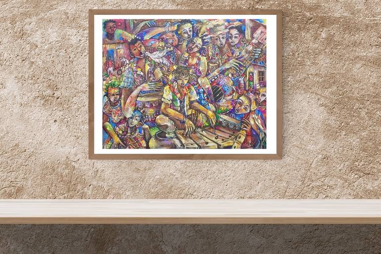 Original Figurative People Painting by Jafeth Moiane