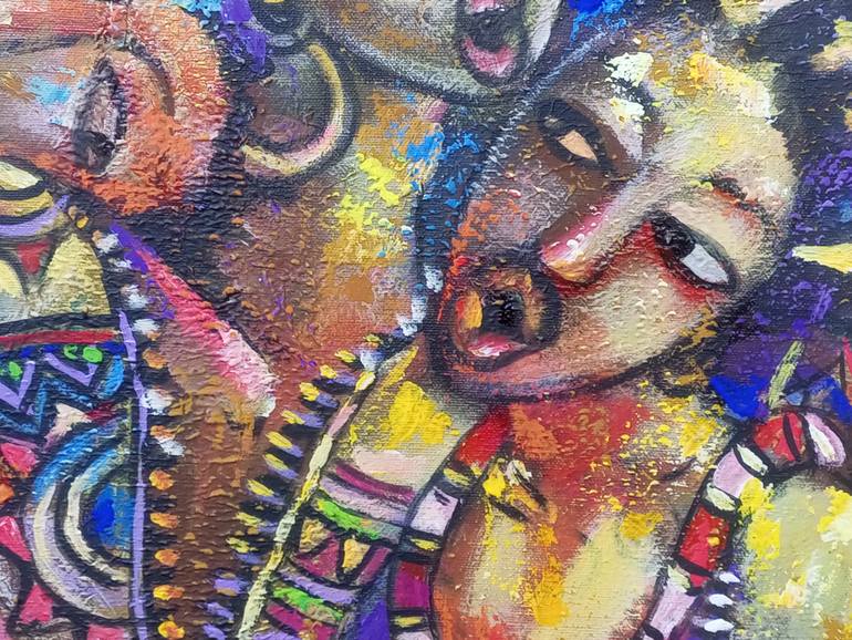 Original Figurative People Painting by Jafeth Moiane