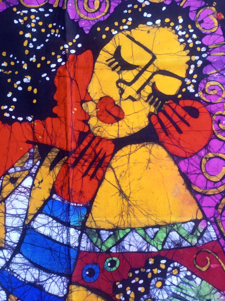 Original Figurative Love Painting by Jafeth Moiane