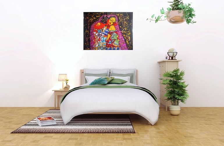 Original Figurative Love Painting by Jafeth Moiane