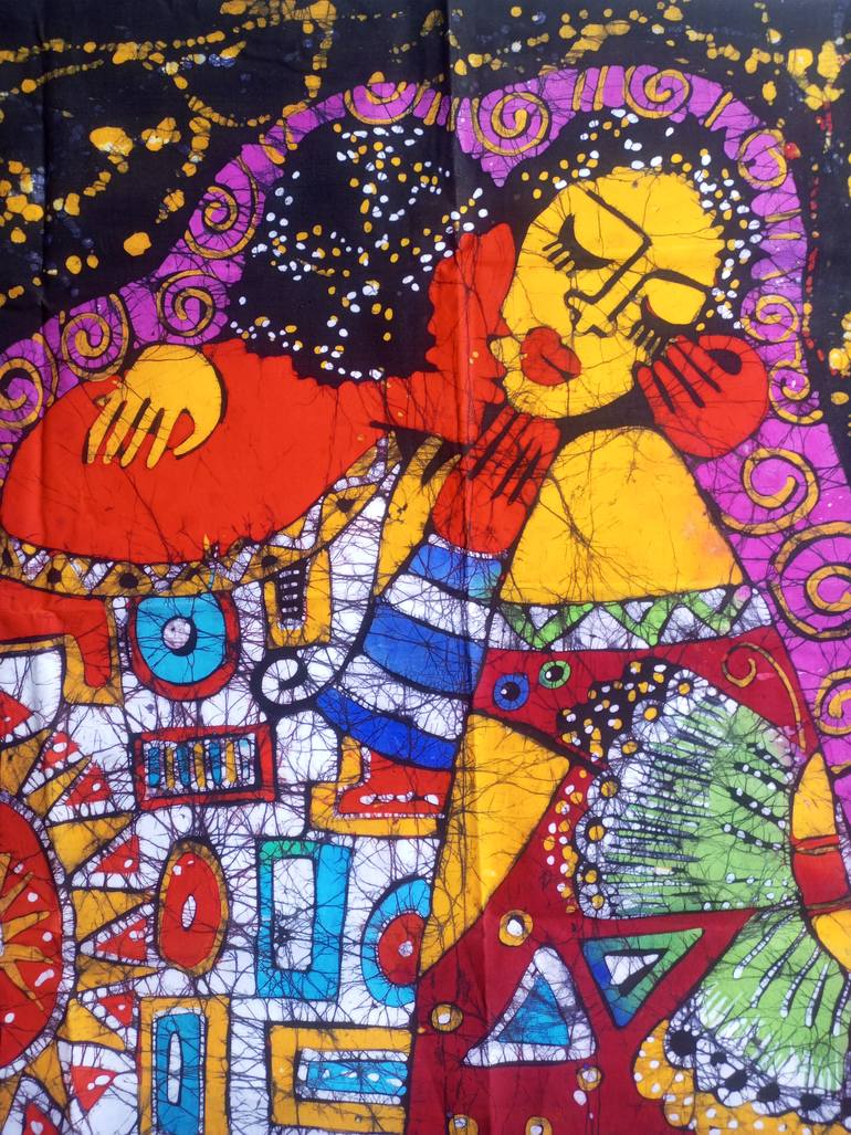 Original Figurative Love Painting by Jafeth Moiane