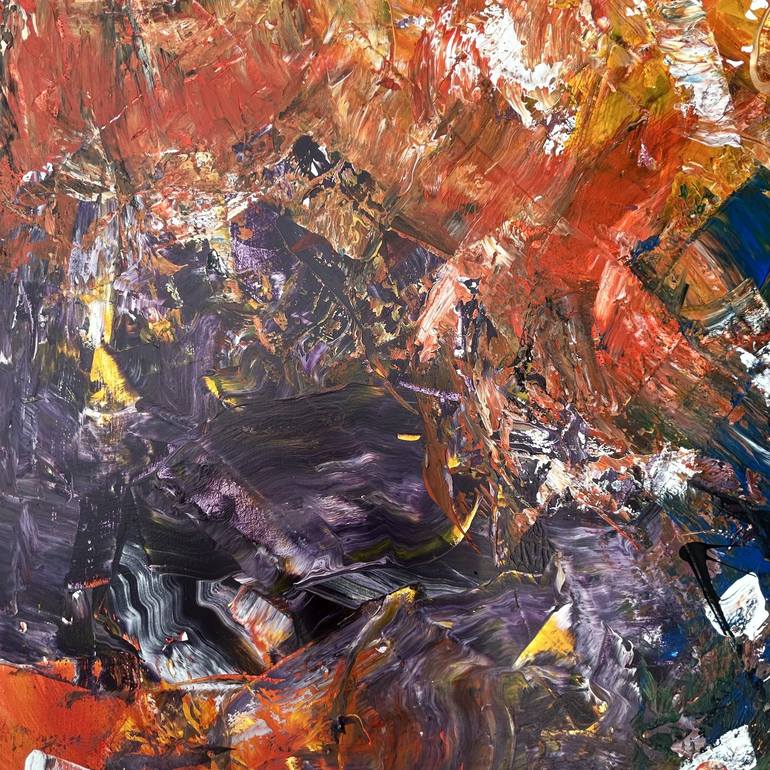 Original Abstract Expressionism Abstract Painting by Jafeth Moiane