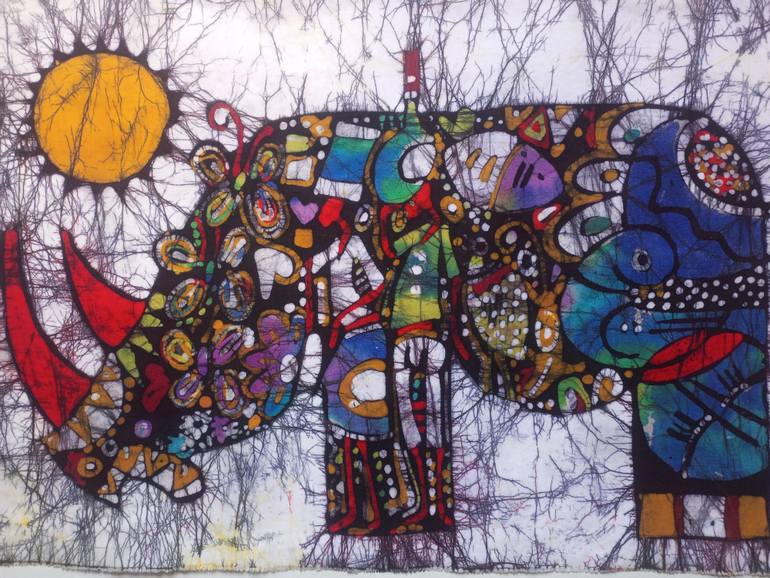 Original Figurative Animal Painting by Jafeth Moiane