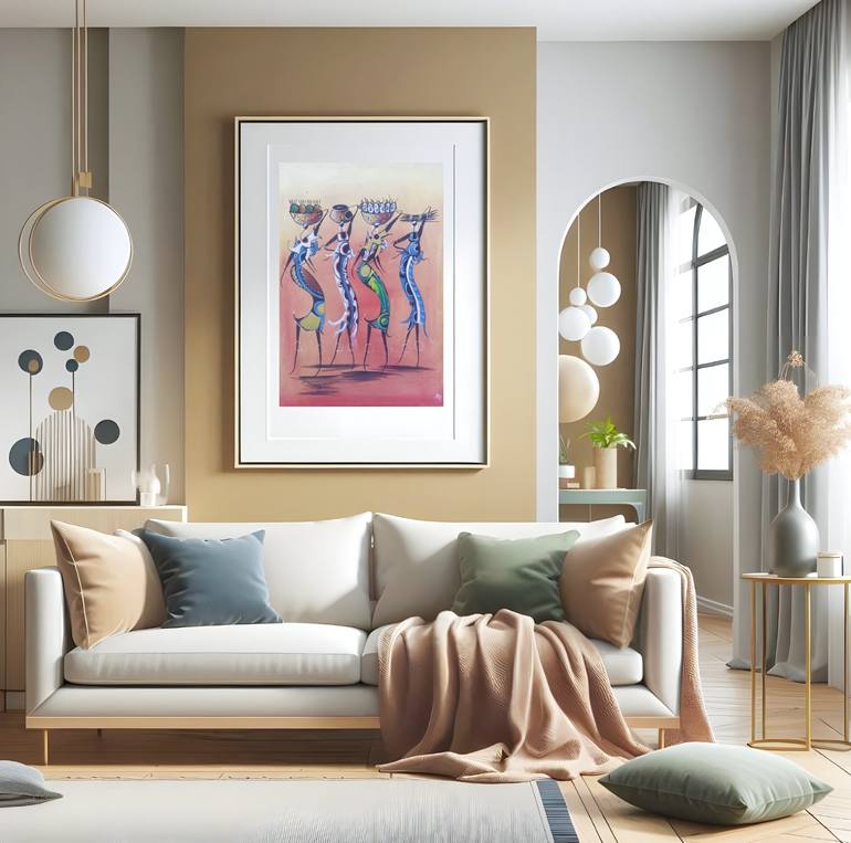 Original Figurative Women Painting by Jafeth Moiane