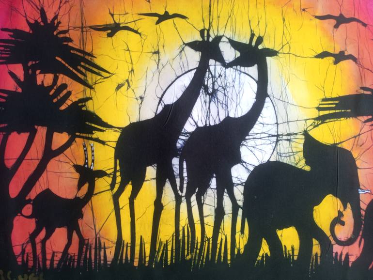 Original Figurative Animal Painting by Jafeth Moiane