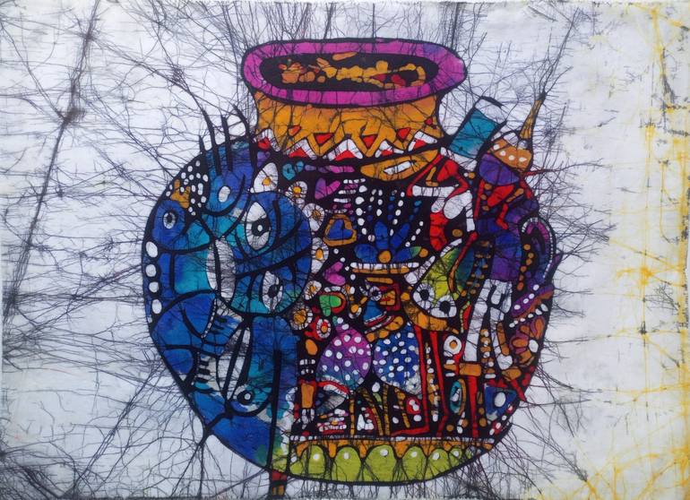 Print of Figurative Abstract Paintings by Jafeth Moiane