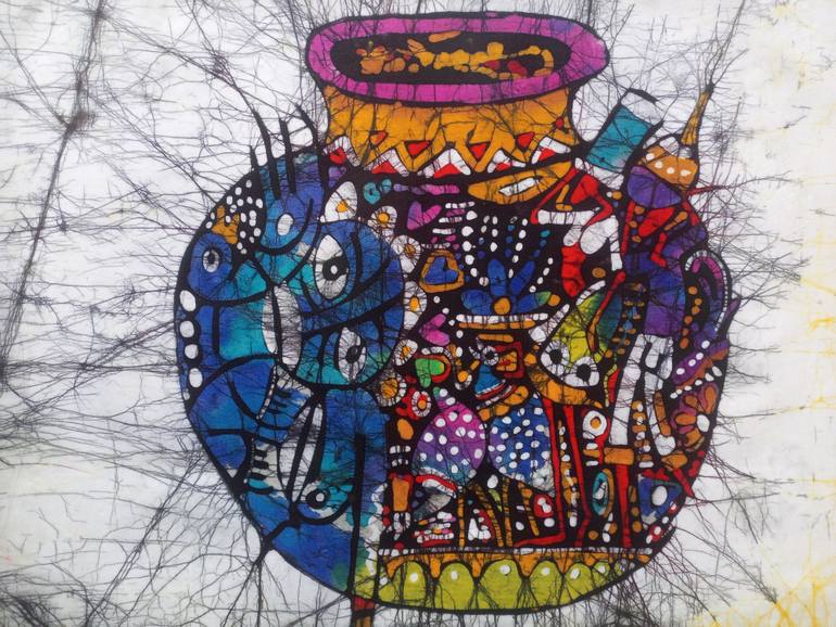 Original Figurative Abstract Painting by Jafeth Moiane