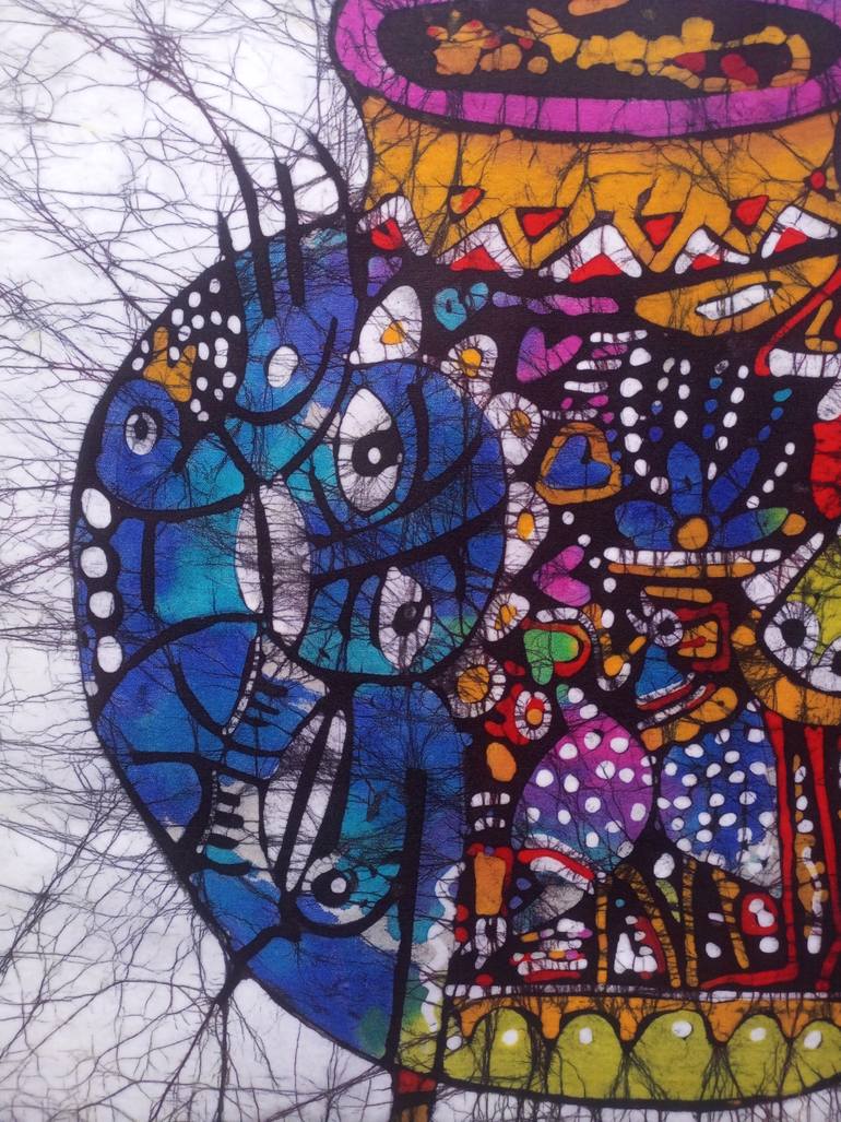 Original Figurative Abstract Painting by Jafeth Moiane