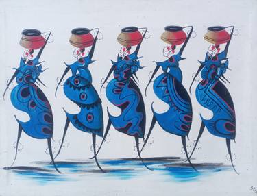 Original Figurative Women Paintings by Jafeth Moiane