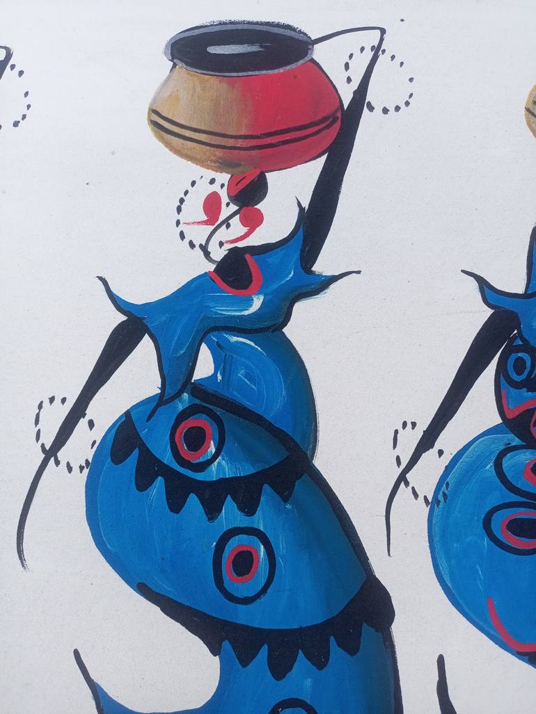 Original Figurative Women Painting by Jafeth Moiane