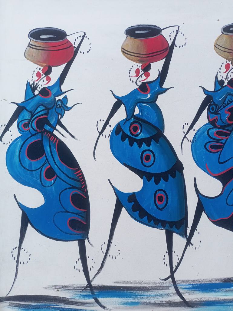 Original Figurative Women Painting by Jafeth Moiane