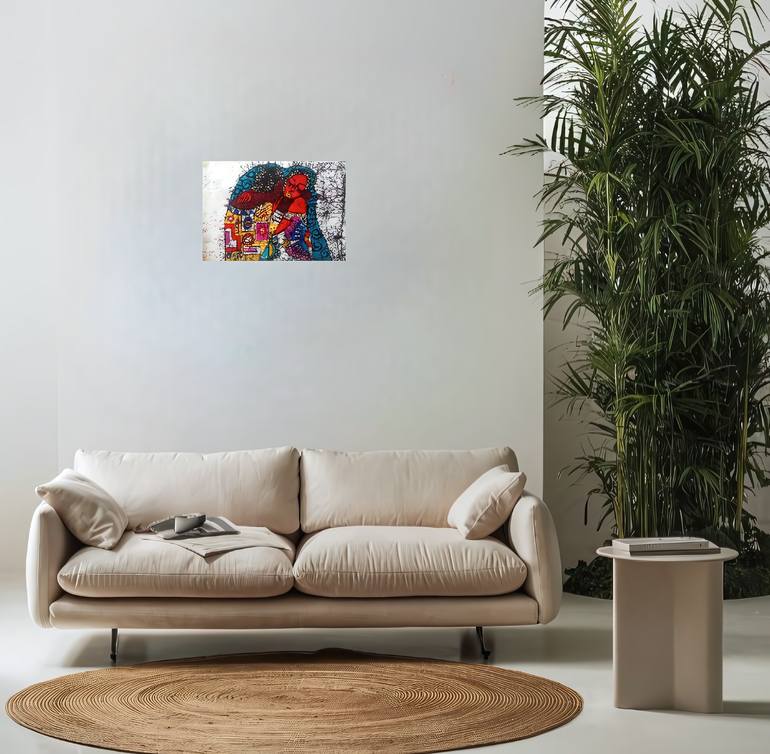 Original Figurative Love Painting by Jafeth Moiane