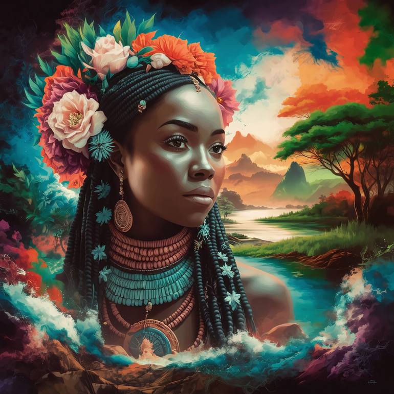 Print of Figurative Women Digital by Jafeth Moiane