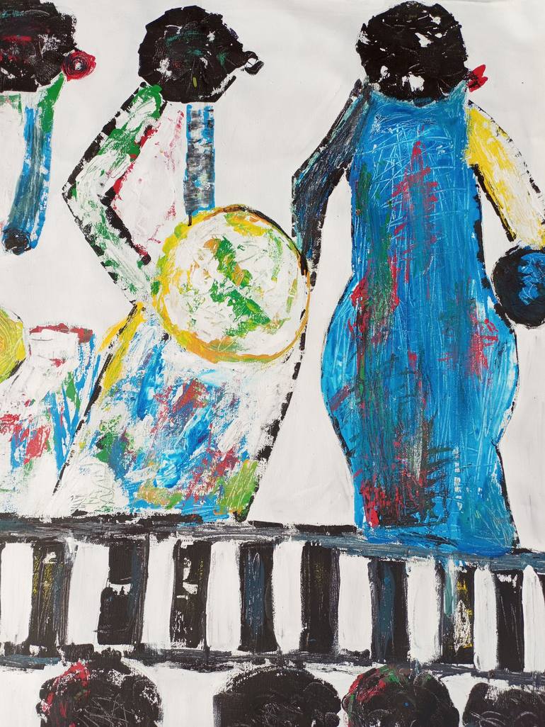 Original Abstract Pop Culture/Celebrity Painting by Jafeth Moiane