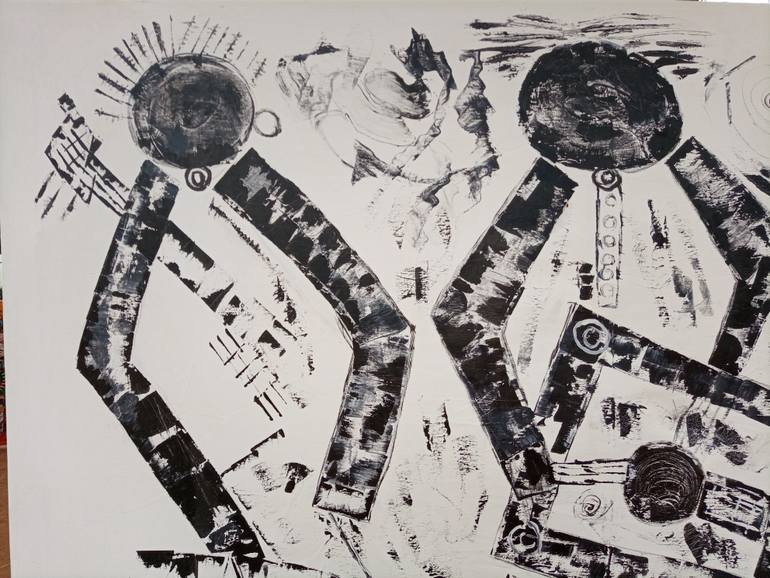 Original Art Deco Music Painting by Jafeth Moiane