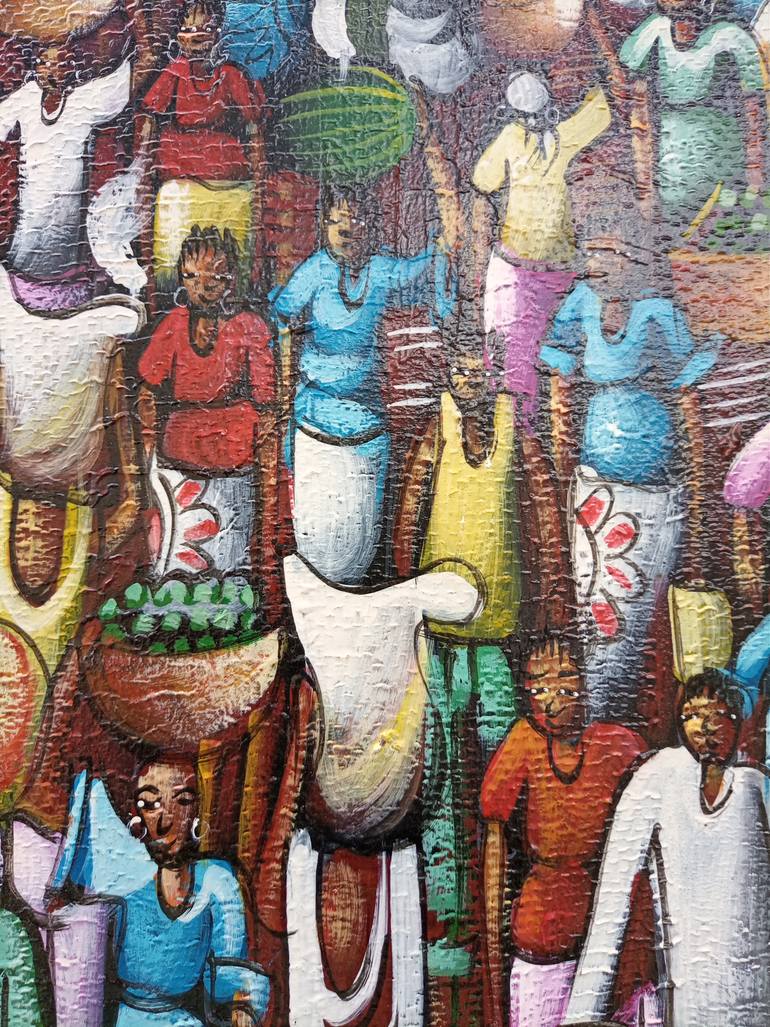 Original Art Deco People Painting by Jafeth Moiane