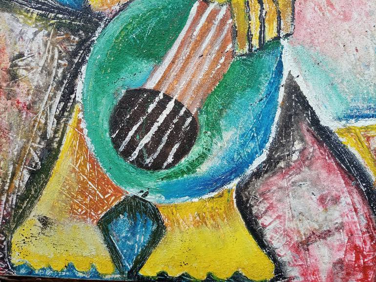 Original Art Deco Music Painting by Jafeth Moiane