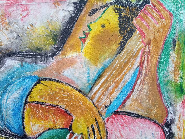 Original Art Deco Music Painting by Jafeth Moiane