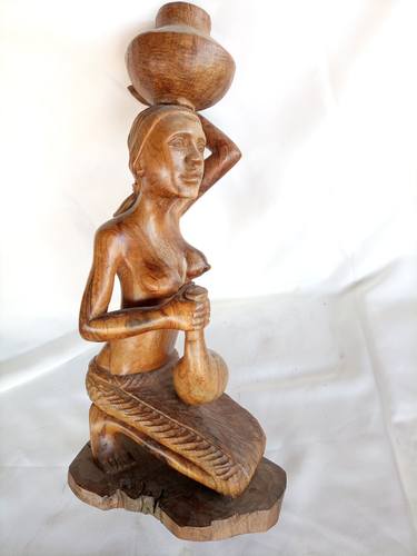 African woman statue, African woman sculpture, Home decor, Women gifts thumb