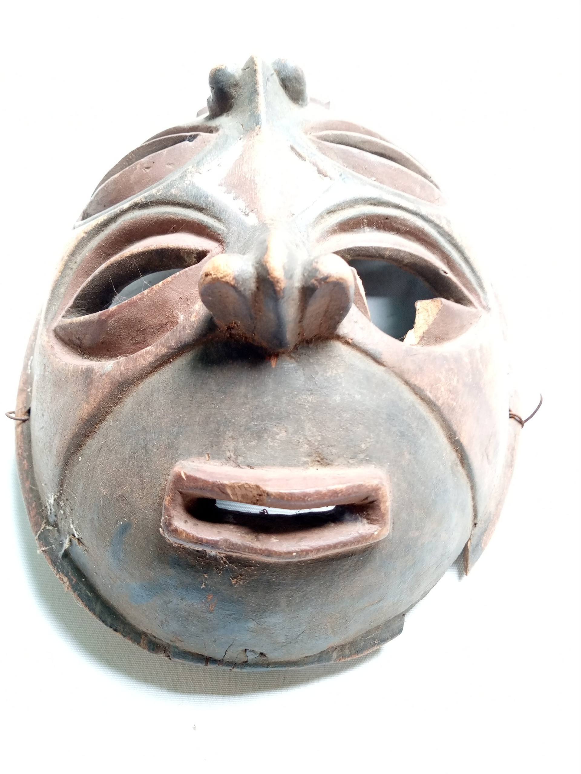AFRICAN MASK,CONGO TRIBAL MASK, 2 OPPOSITE FACES LUBA MASK