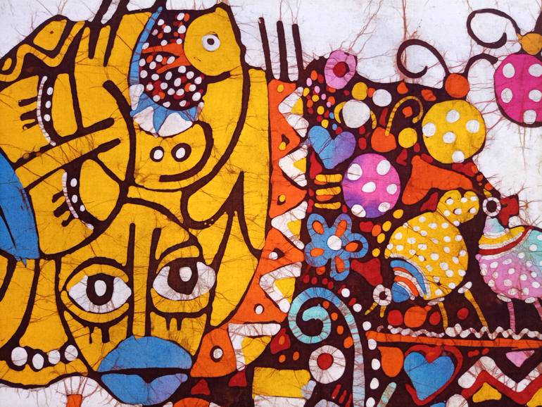 Original Art Deco People Painting by Jafeth Moiane