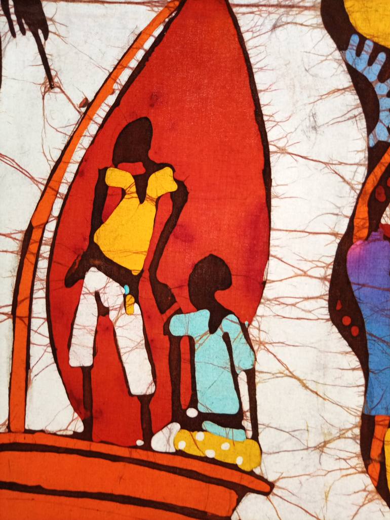 Original Art Deco People Painting by Jafeth Moiane