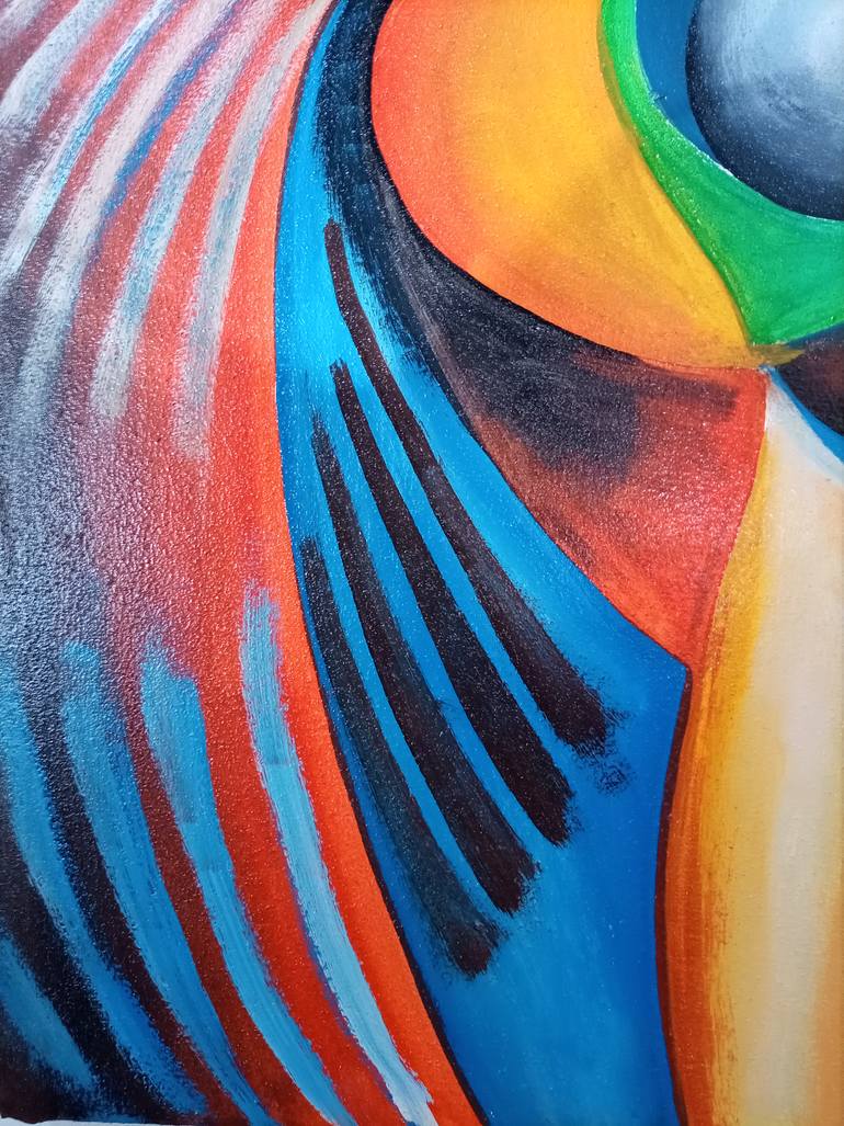 Original Abstract Expressionism Women Painting by Jafeth Moiane