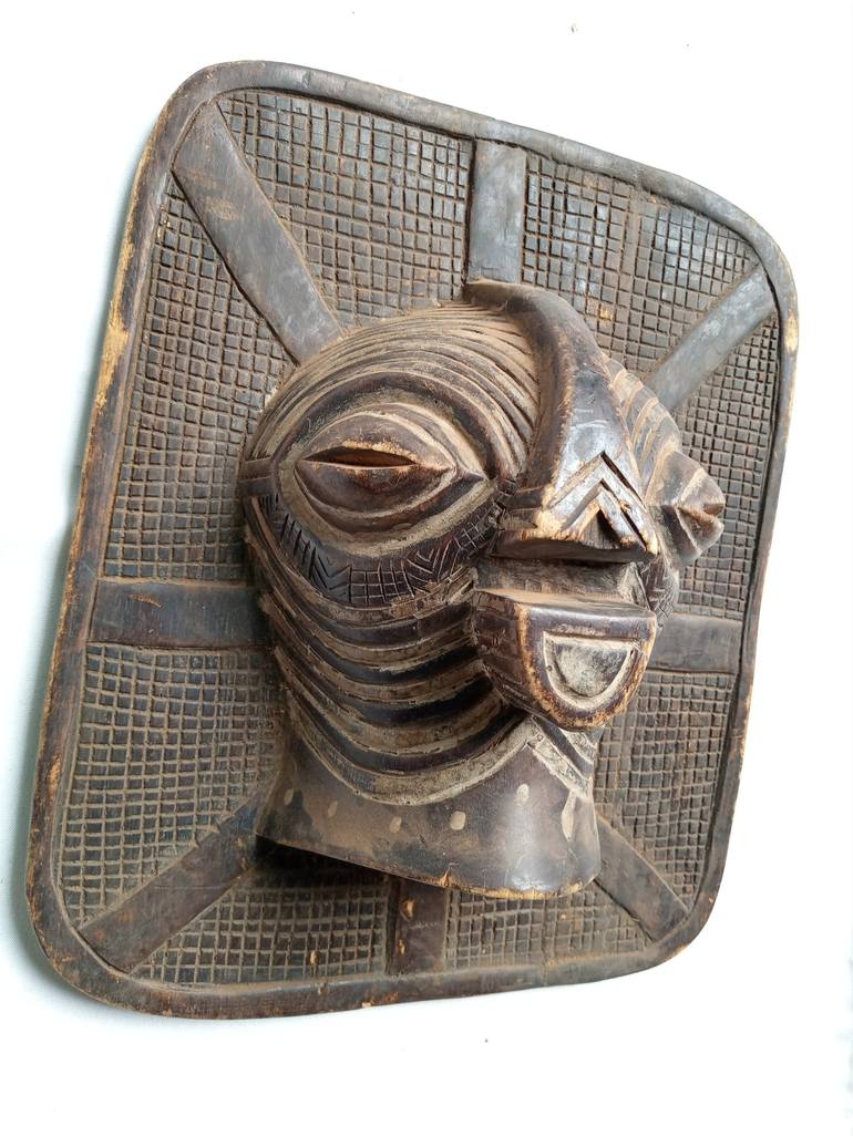 Afrikanische kunst, African mask, Songye tribe mask, Congo mask - Print