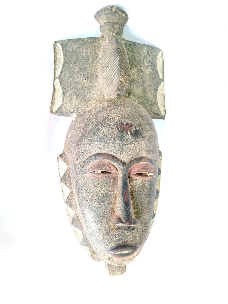 African mask, Afrikanische kunst, Baule mask, Ivory coast mask - Print