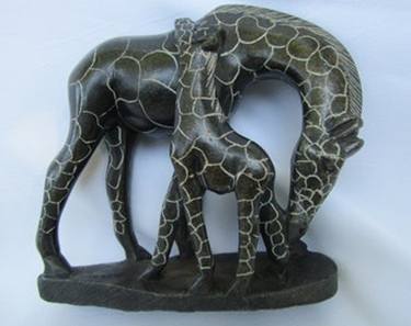 Giraffes sculpture, Art Africain, Artwork, Soapstone African thumb