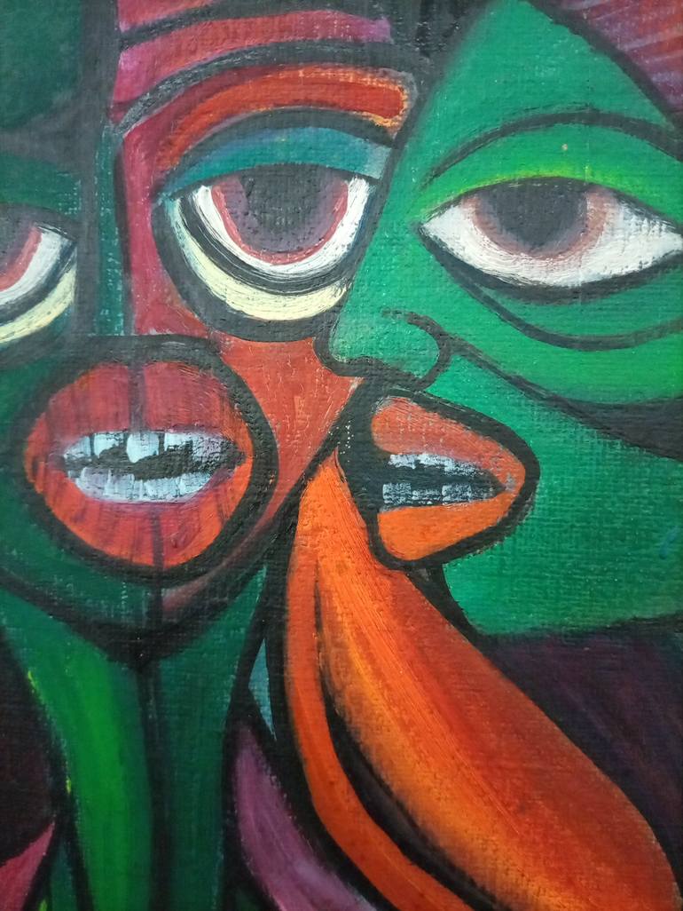 Original Fine Art Women Painting by Jafeth Moiane