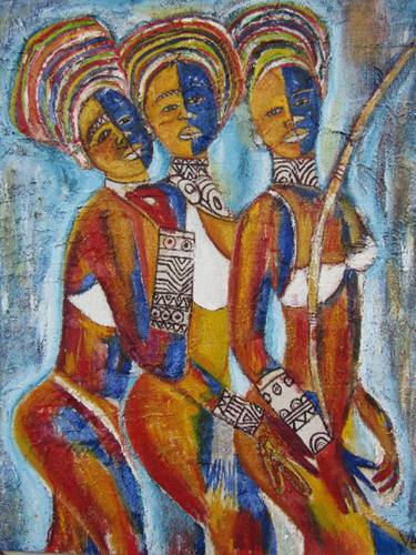 Couple love painting, Black art on canvas, Black artists Painting by Jafeth  Moiane