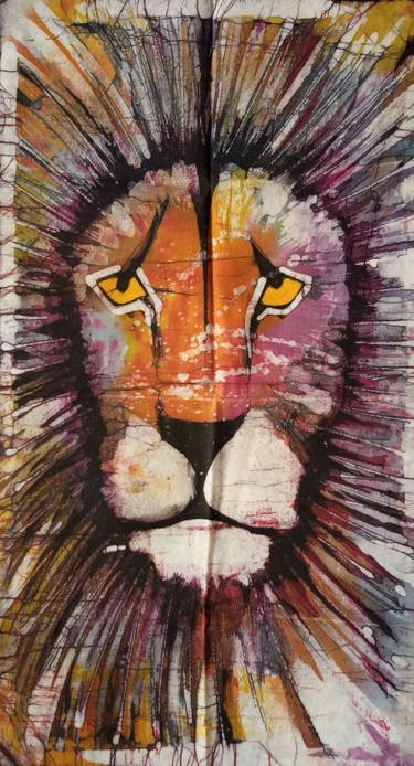 African art, Lion painting, Animal artwork, Abstract thumb