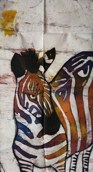Zebra painting, African art, Animal artwork, Abstract thumb