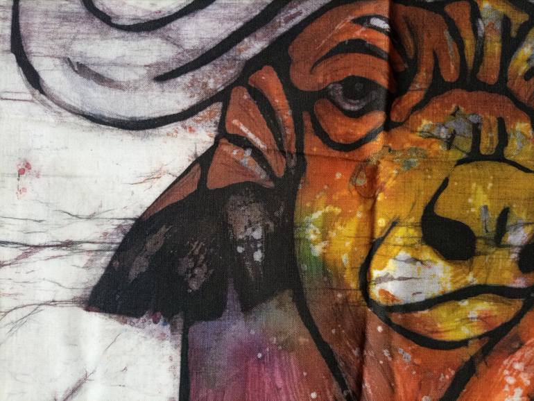 Original Art Deco Animal Painting by Jafeth Moiane