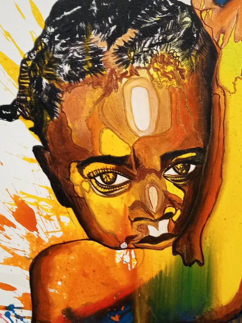 Original Children Painting by Jafeth Moiane