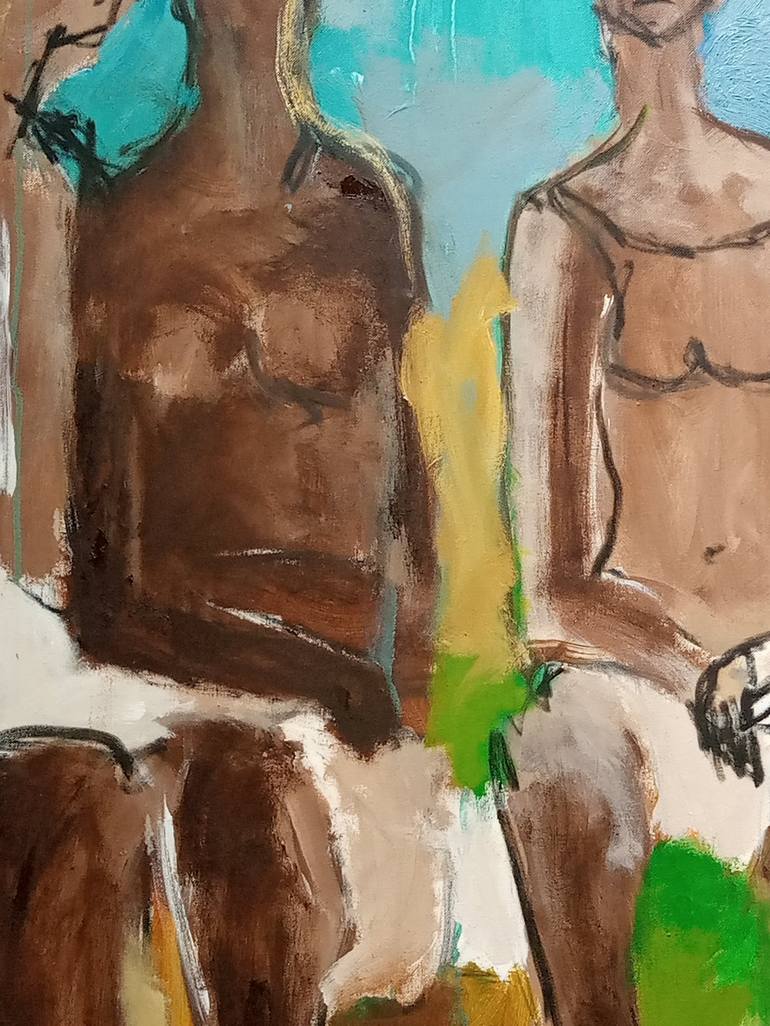 Original Fine Art People Painting by Jafeth Moiane
