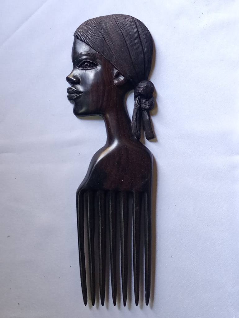 Afro decorative hair comb - Print
