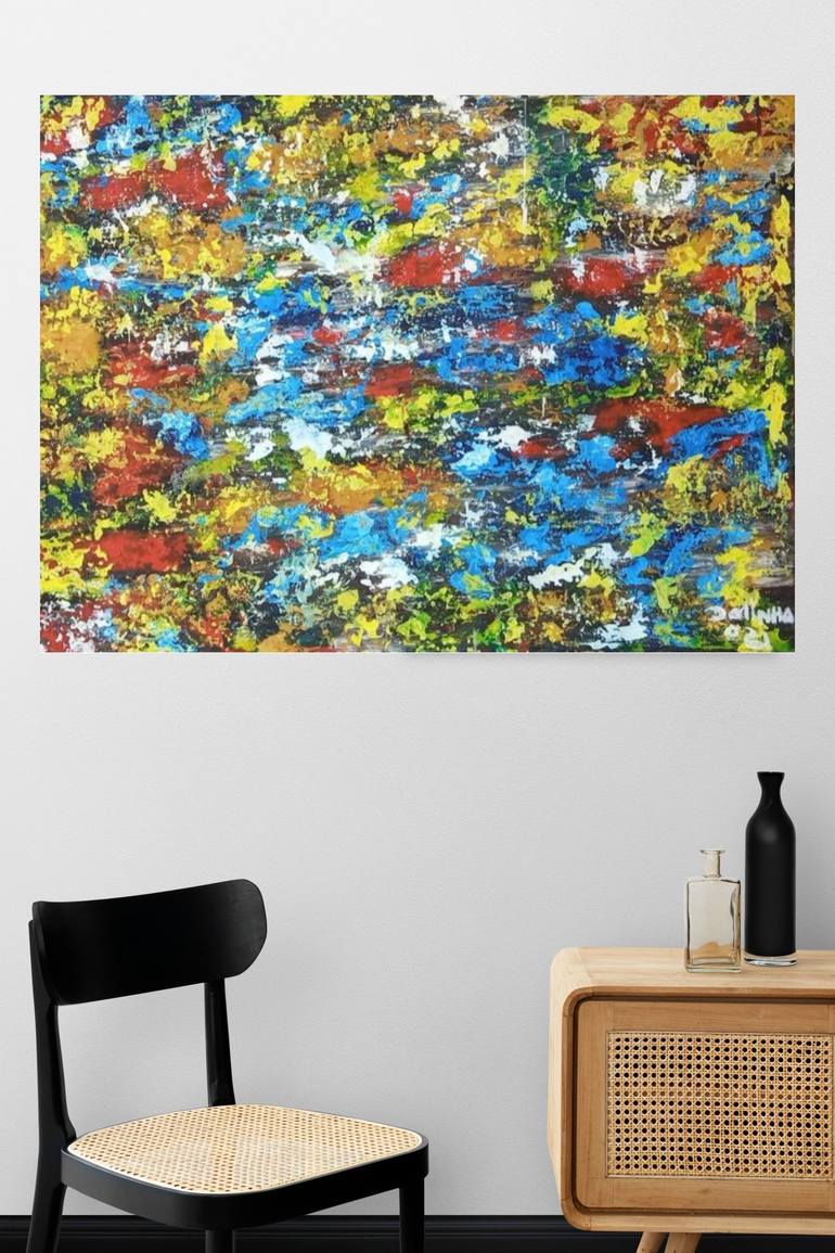 Original Impressionism Abstract Painting by Jafeth Moiane