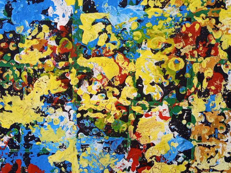 Original Art Deco Abstract Painting by Jafeth Moiane