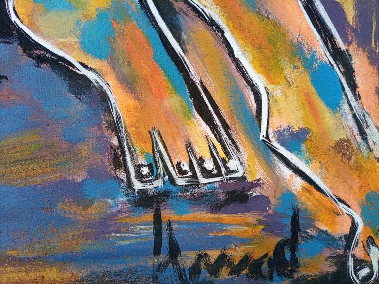 Original Art Deco Love Painting by Jafeth Moiane