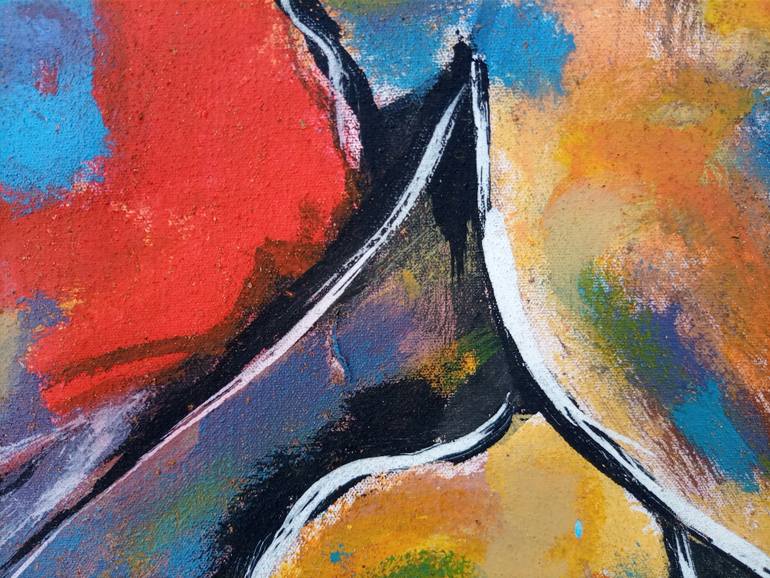 Original Art Deco Love Painting by Jafeth Moiane
