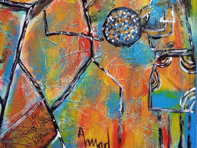 Original Abstract Love Painting by Jafeth Moiane